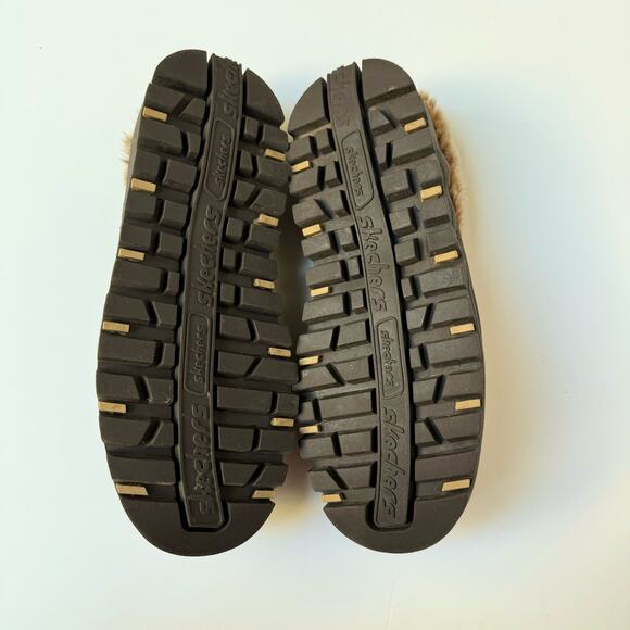 Skechers Brown Black Fuzzy inside Fortress Clog Slipper Shoes Women's 8 - Picture 8 of 11